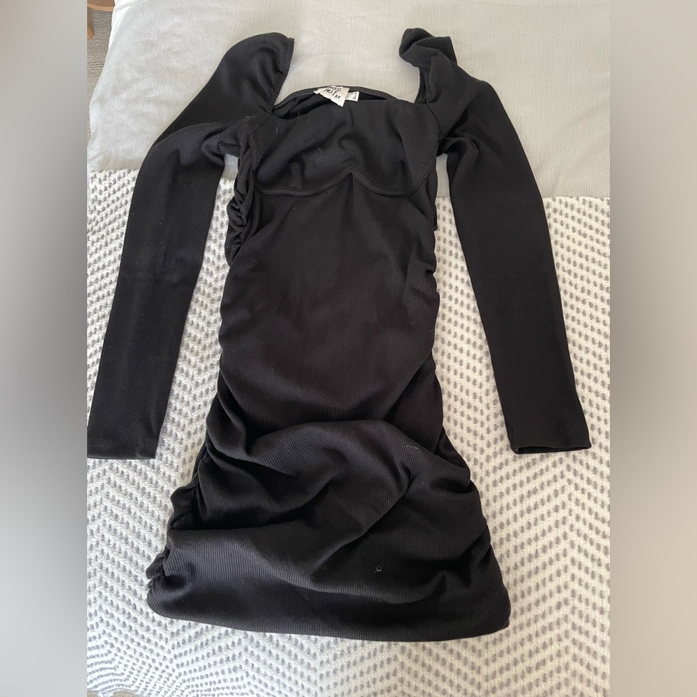 Simple black mini dress